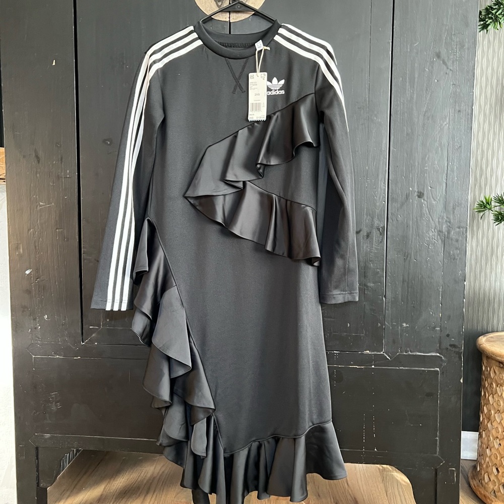 Adidas Black Ruffle Dress
